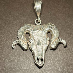 Sterling Silver Aries Ram (Pendant Only)